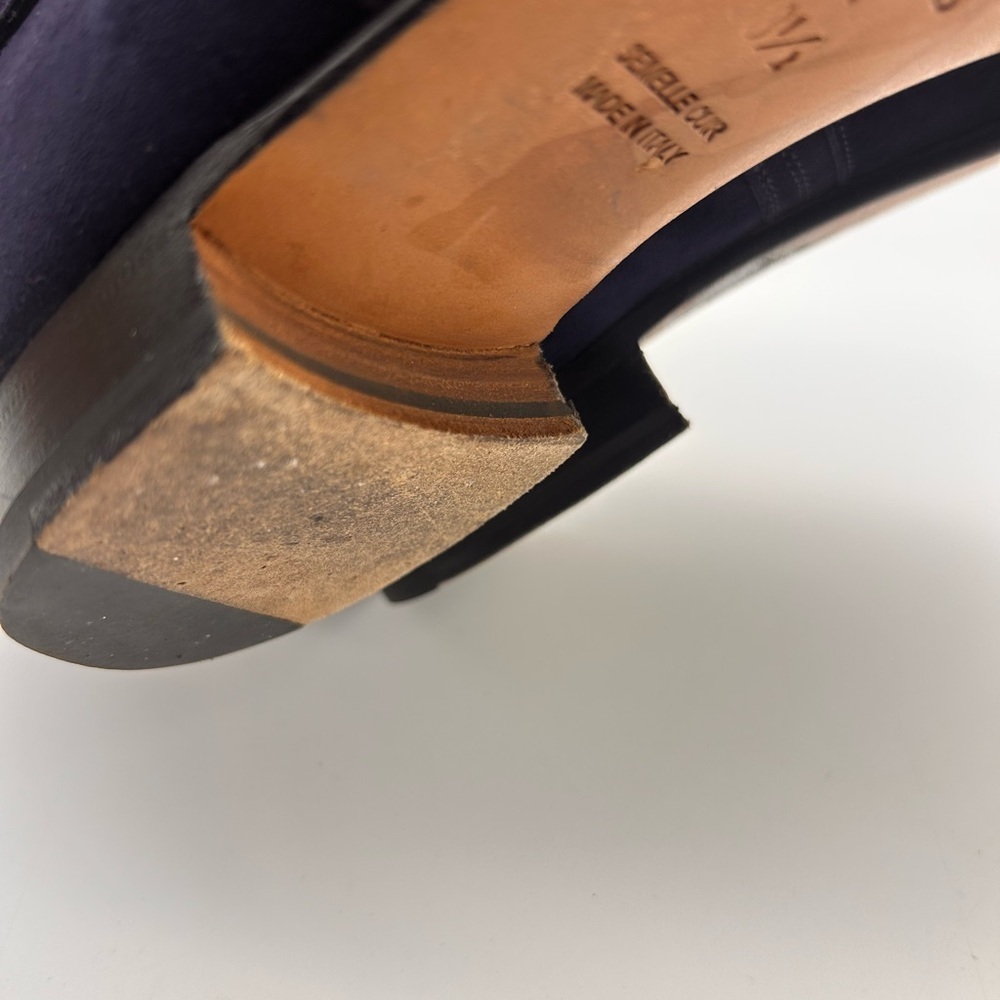 Hermes Neo Boots Navy Suede Palladium Hardware SIZE 38.5 No Box No Dustbag - Picture 9 of 16